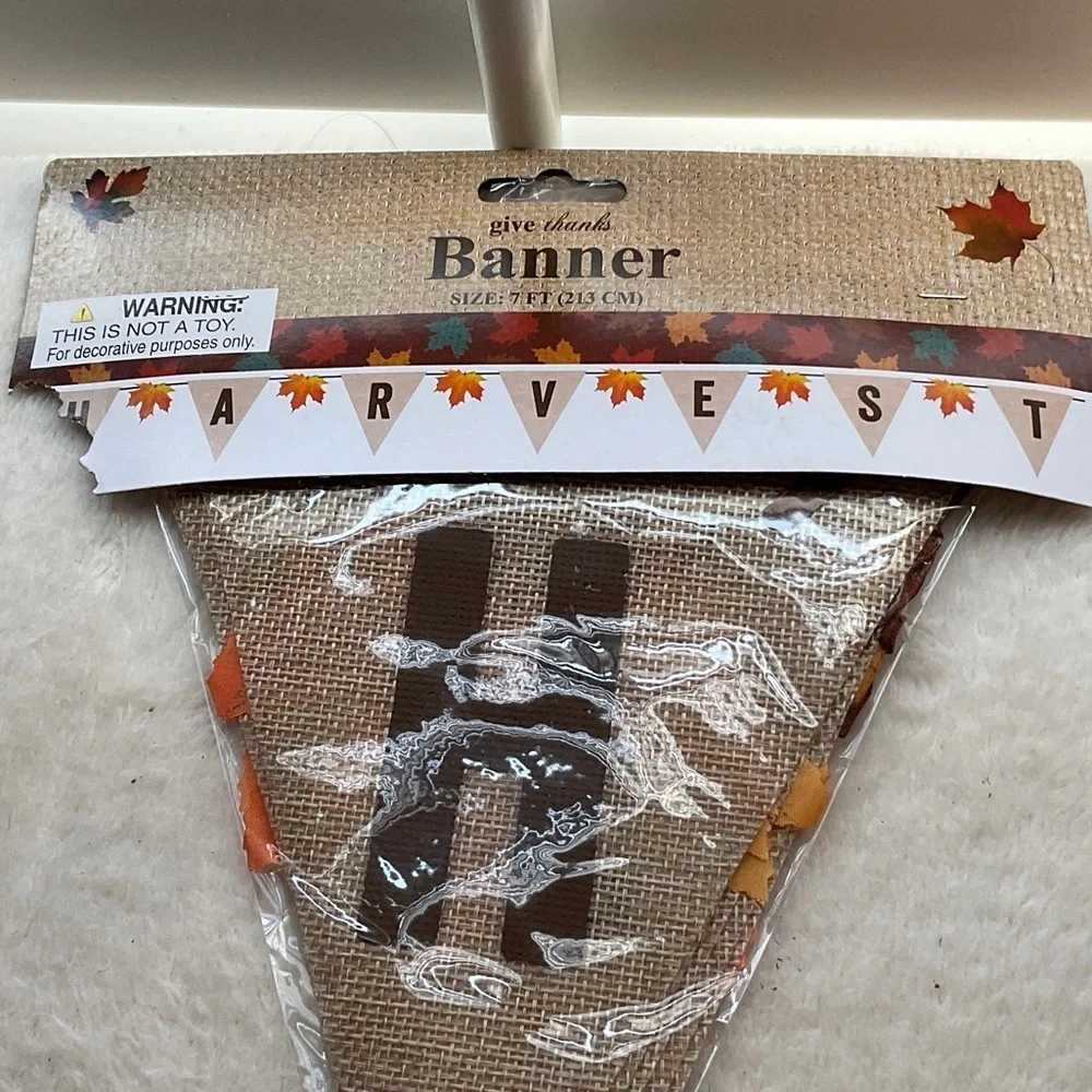 Harvest Banner with Autumn Accents